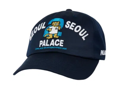 Pre-owned Palace Men's  Seoul 2 Seoul 6panel Cap In Navy Blue