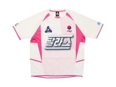 Pre-owned Palace Men's  Seoul 2 Seoul Jersey In White/pink In Multi