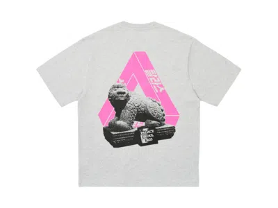Pre-owned Palace Men's  Seoul 2 Seoul Triferg T-shirt In Grey Marl