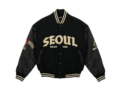Pre-owned Palace Men's  Seoul 2 Seoul Varsity Jacket In Black