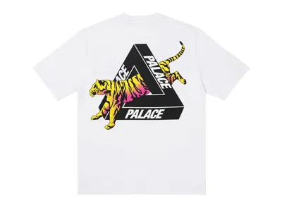 Pre-owned Palace Men's  Seoul Exclusive Tiger Triferg T-shirt In White