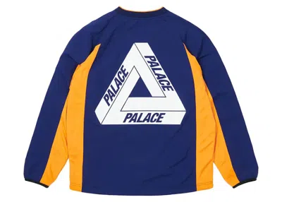 Pre-owned Palace Men's  Shell Pullover In Navy Blue