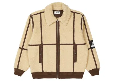 Pre-owned Palace Men's  Sherpa Flight Jacket In Natural/brown