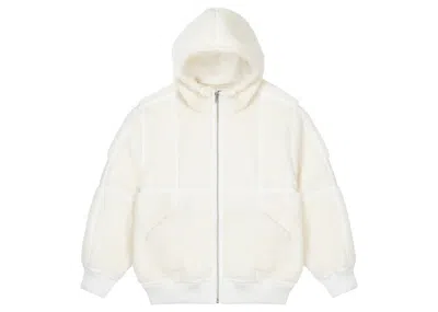 Pre-owned Palace Men's  Sherpa Hooded Jacket In Off White