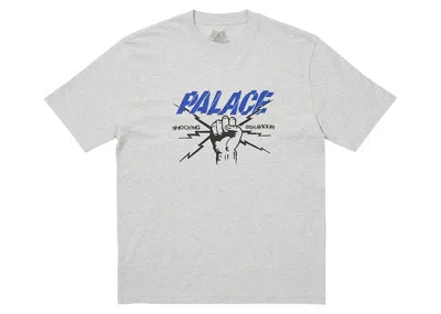 Pre-owned Palace Men's  Shocking Behaviour T-shirt In Grey Marl