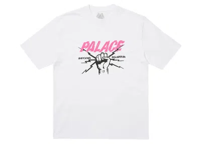 Pre-owned Palace Men's  Shocking Behaviour T-shirt In White