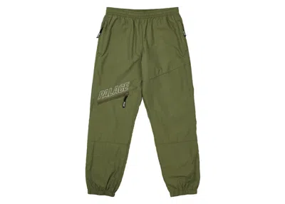 Pre-owned Palace Men's  Slant Zip Shell Pant In Olive In Green