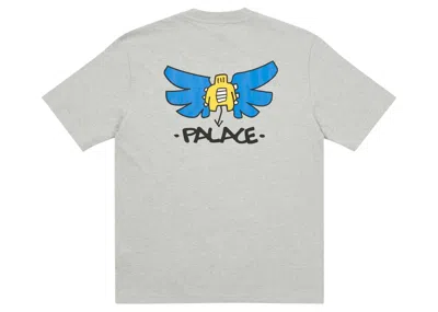 Pre-owned Palace Men's  Slap Angel T-shirt In Grey Marl In Gray