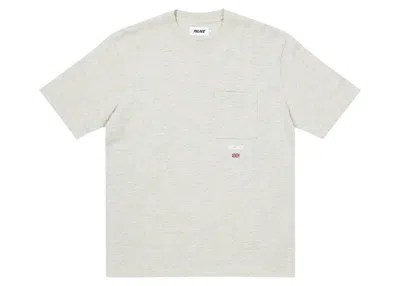 Pre-owned Palace Men's  Slub Square Pocket T-shirt In Grey Marl In Gray