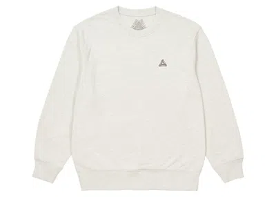 Pre-owned Palace Men's  Sofar Crew (ss22) In Light Grey Marl In Gray