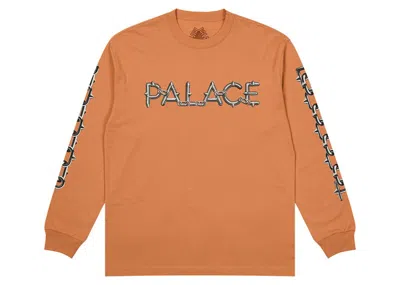Pre-owned Palace Men's  Spike Long Sleeve Tee Shirt In Caramel