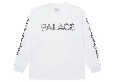 Pre-owned Palace Men's  Spike Long Sleeve Tee Shirt In White