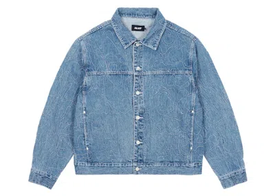 Pre-owned Palace Men's  Splat Denim Jacket In Stone Wash