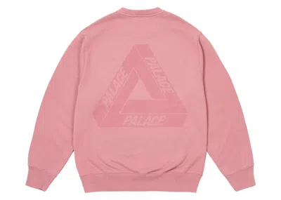 Pre-owned Palace Men's  Spray Triferg Crew In Dusty Mauve In Pink