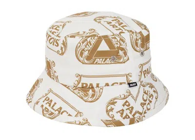 Pre-owned Palace Men's  Stella Artois Bucket Hat In White/gold