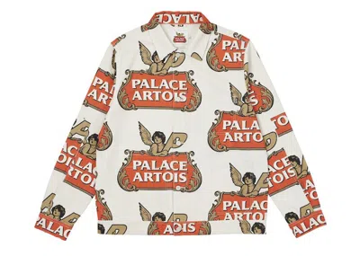 Pre-owned Palace Men's  Stella Artois Chore Jacket In White/red/gold