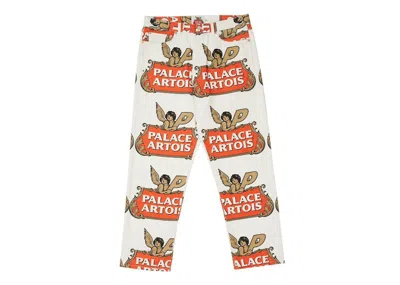 Pre-owned Palace Men's  Stella Artois Pant In White/red/gold