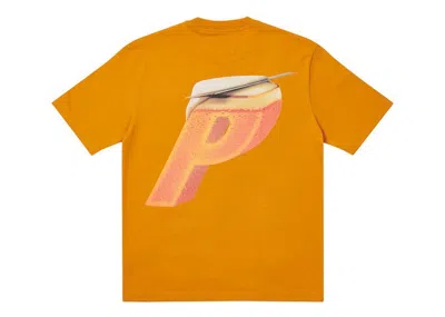 Pre-owned Palace Men's  Stella Artois Pskim T-shirt In Gold