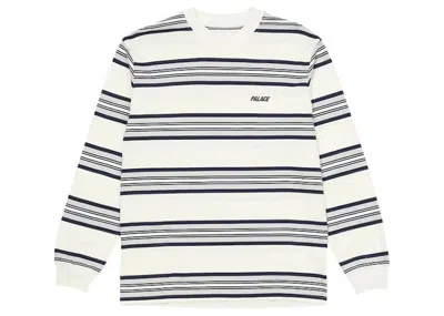 Pre-owned Palace Men's  Stoner Stripe Longsleeve Top In White