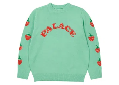 Pre-owned Palace Men's  Strawberry Knit In Green