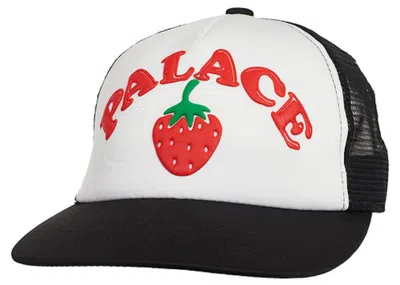 Pre-owned Palace Men's  Strawberry Trucker Hat In Black