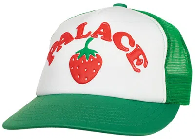 Pre-owned Palace Men's  Strawberry Trucker Hat In Green