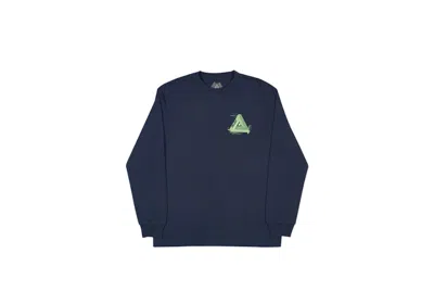 Pre-owned Palace Men's  Surkit Longsleeve In Navy Blue/grey