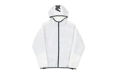 Pre-owned Palace Men's  Swirl Hoodie Jacket In White/grey In Gray