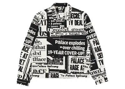 Pre-owned Palace Men's  Tabloid Denim Jacket In Black