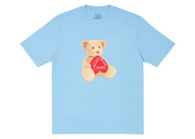 Pre-owned Palace Men's  Teddy T-shirt In Air Fresh In Blue