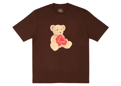 Pre-owned Palace Men's  Teddy T-shirt In Nice Brown