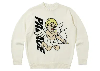 Pre-owned Palace Men's  Temptation Knit In Cream In White