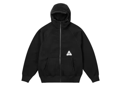 Pre-owned Palace Men's  Thermal Bonded Cap Hoodie (fw24) In Black