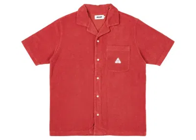 Pre-owned Palace Men's  Towelling Shirt In Red