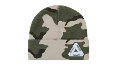 Pre-owned Palace Men's  Triferg Beanie In Desert Camo In Brown