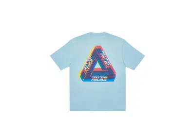 Pre-owned Palace Men's  Triferg Colour Blur T-shirt In Pale Blue