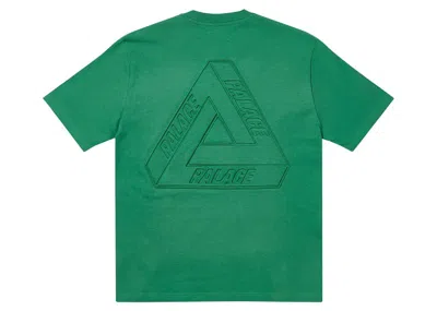 Pre-owned Palace Men's  Triferg Embossed T-shirt In Green