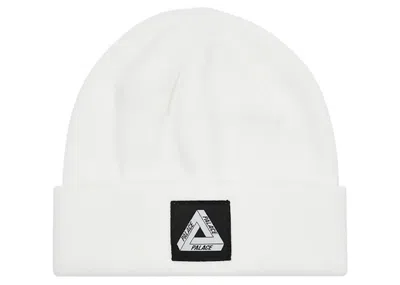Pre-owned Palace Men's  Triferg Patch Beanie (fw22) In White