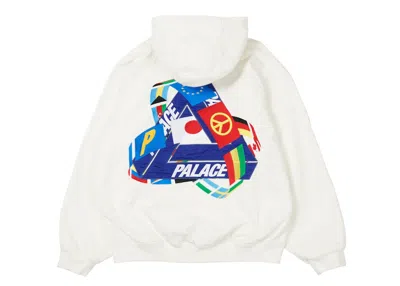 Pre-owned Palace Men's  Triflag Hooded Jacket In White
