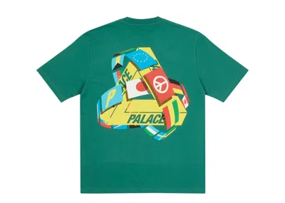 Pre-owned Palace Men's  Triflag T-shirt In Green