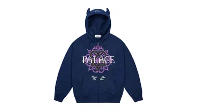 Pre-owned Palace Men's  Trigram Hoodie In Navy Blue
