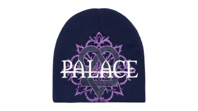 Pre-owned Palace Men's  Trigram Nein Cuff Beanie In Navy Blue