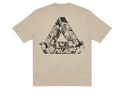 Pre-owned Palace Men's  Triheads T-shirt In Mushroom