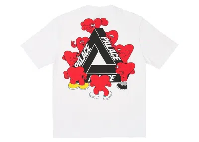 Pre-owned Palace Men's  Trihearts T-shirt (ss24) In White