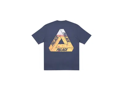 Pre-owned Palace Men's  Trilager T-shirt In Navy Blue