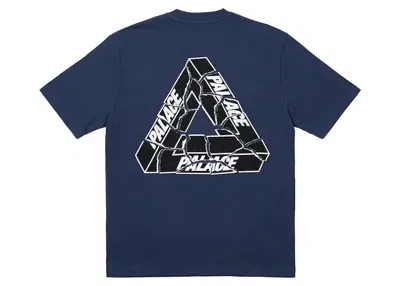 Pre-owned Palace Men's  Triripped T-shirt In Navy Blue