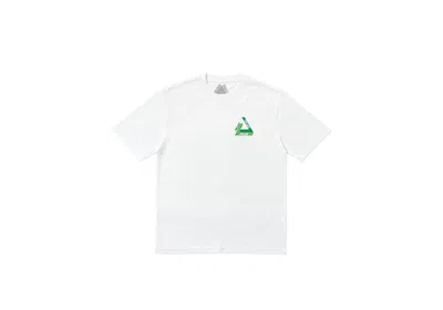 Pre-owned Palace Men's  Trishadow T-shirt In White/green In Multi