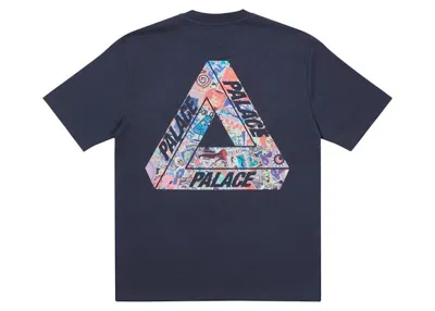 Pre-owned Palace Men's  Tristicker Pack T-shirt In Navy Blue