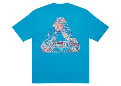Pre-owned Palace Men's  Tristicker Pack T-shirt In Petrol Blue
