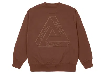 Pre-owned Palace Men's  Tristitch Crew In Brown